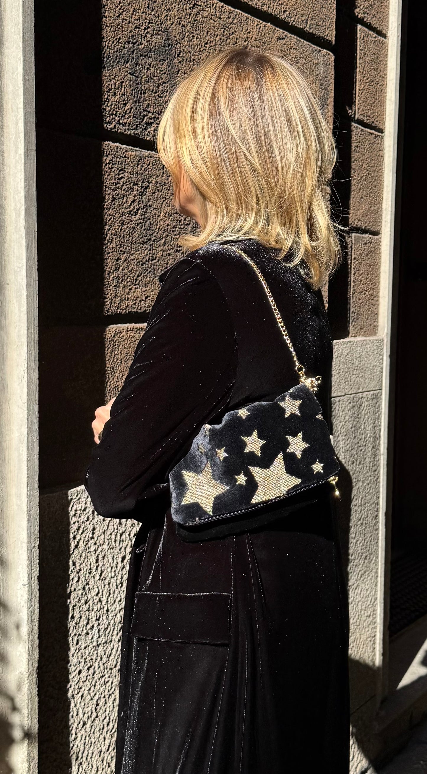 Zippy Jacquard di velluto a stelle oro