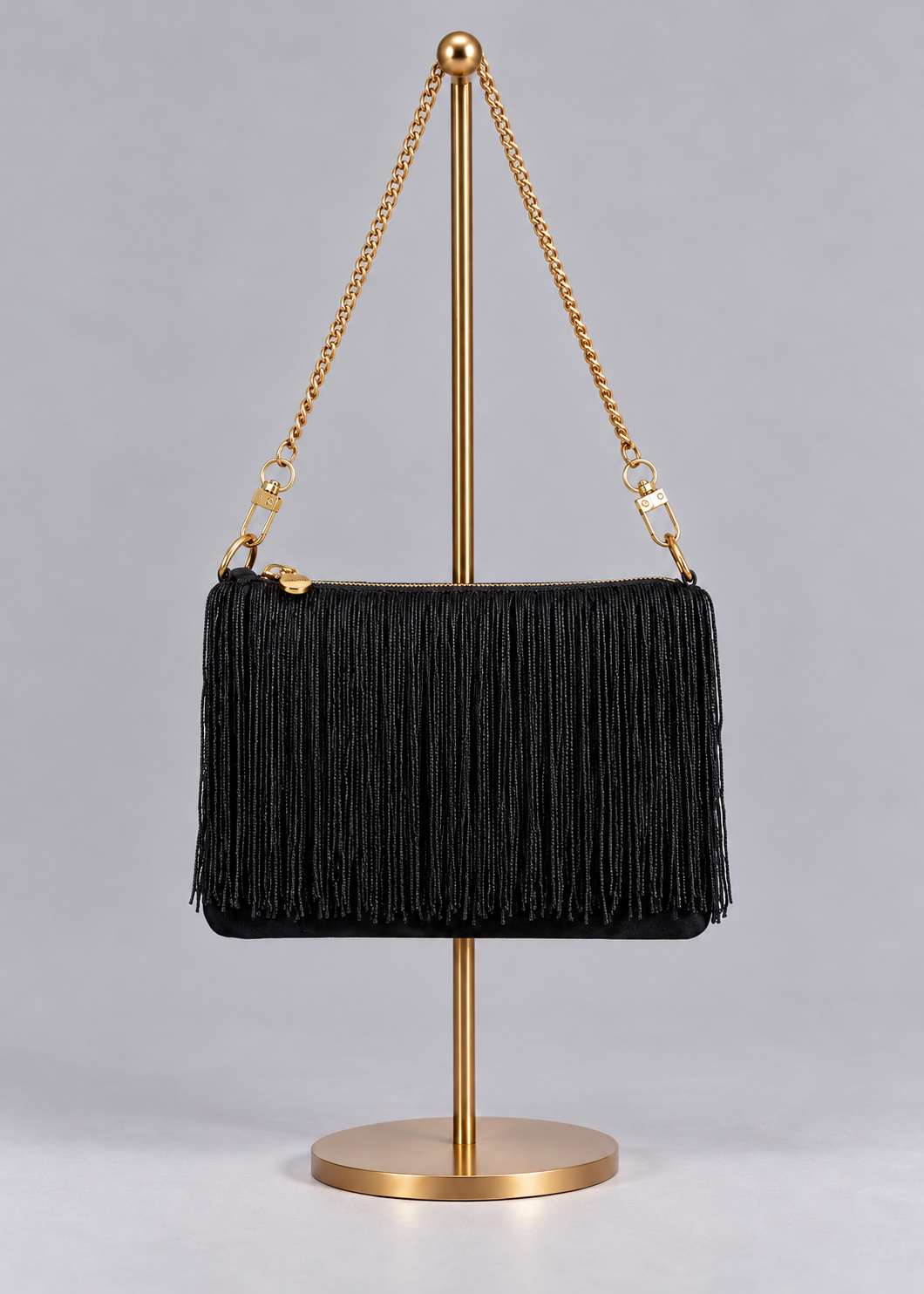 La Poshetta Mini nera con frange