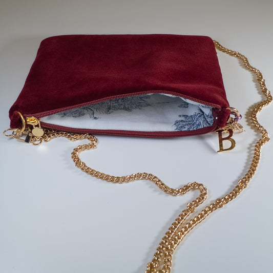 LaPoshetta velluto di cotone bordeaux