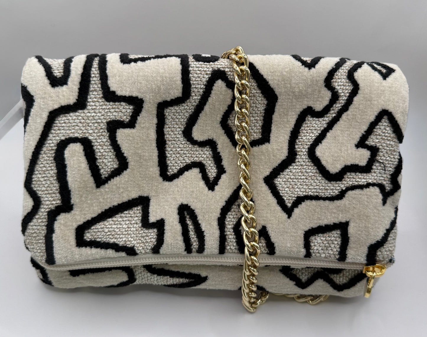 Zippy Jacquard velluto bianca e nera