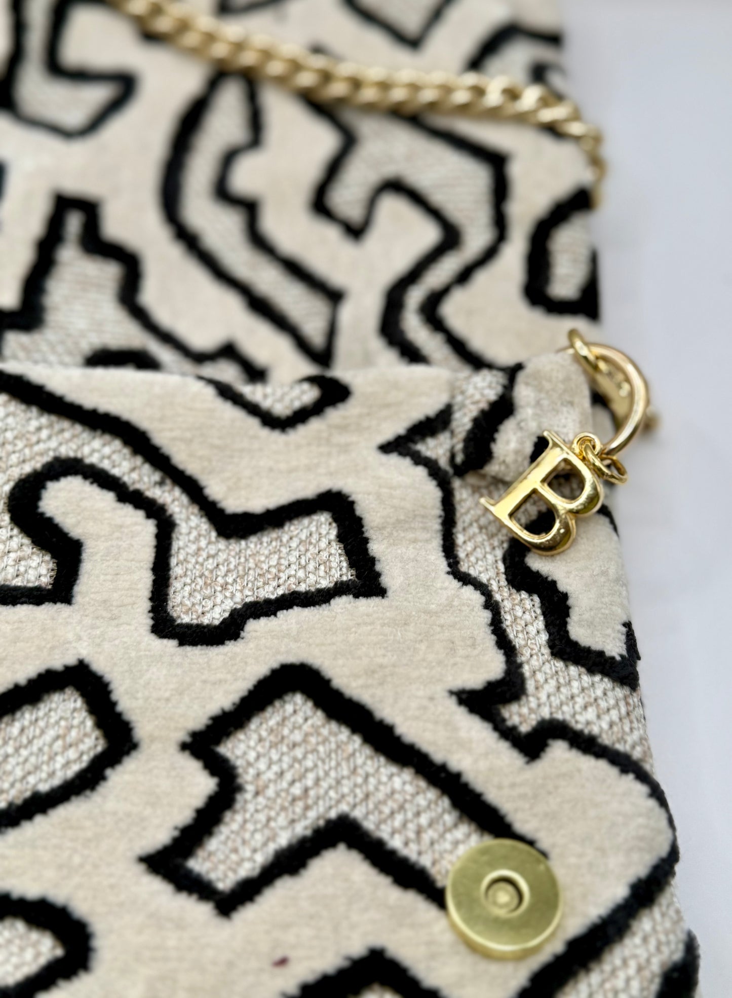Zippy Jacquard velluto bianca e nera