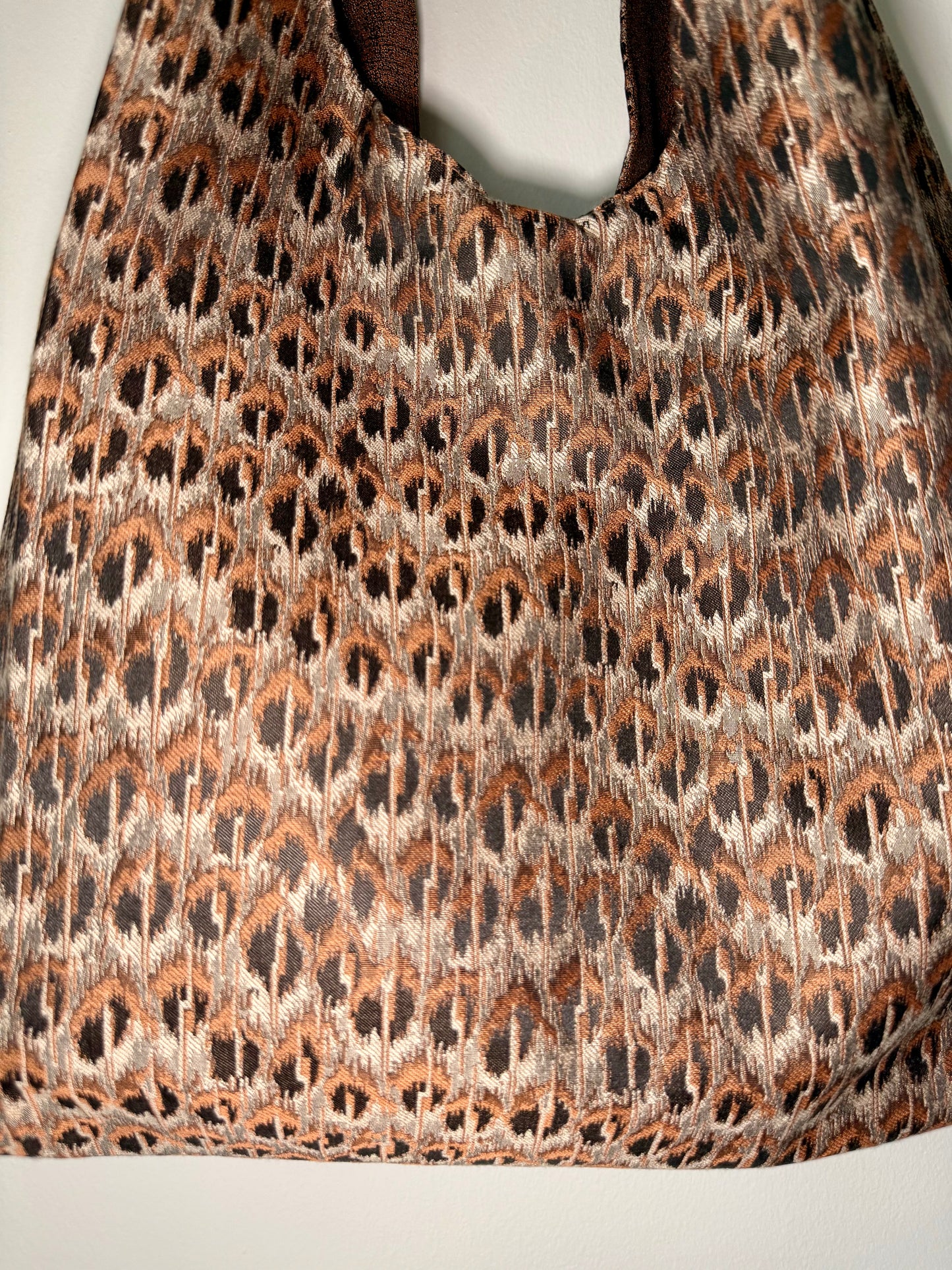 Angie Bag Pied de Poule reversibile fantasia nocciola - Retro nocciola