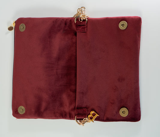 Zippy velluto bordeaux