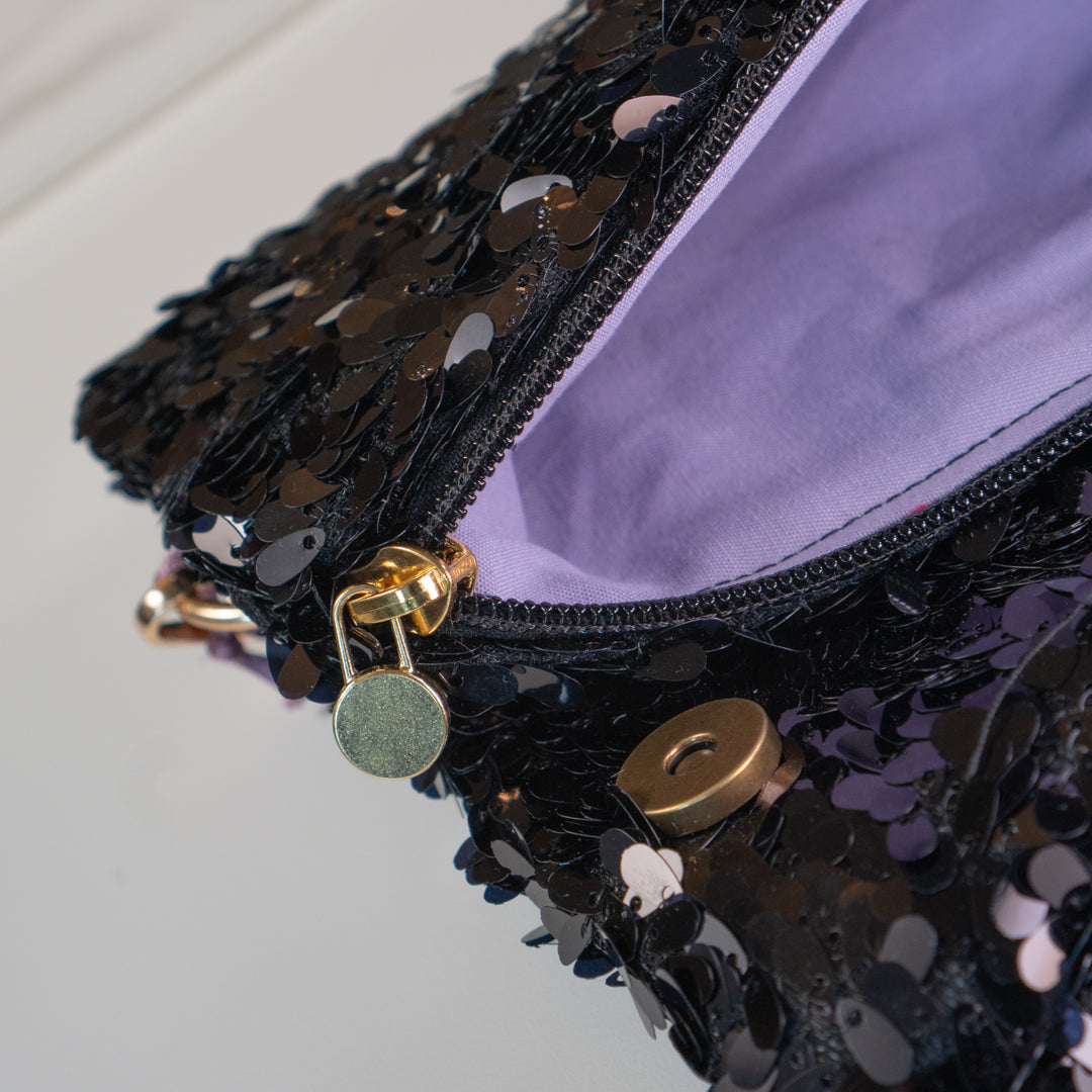 Zippy paillettes nere
