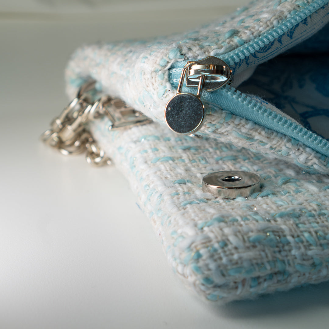 Zippy bouclé verde acqua