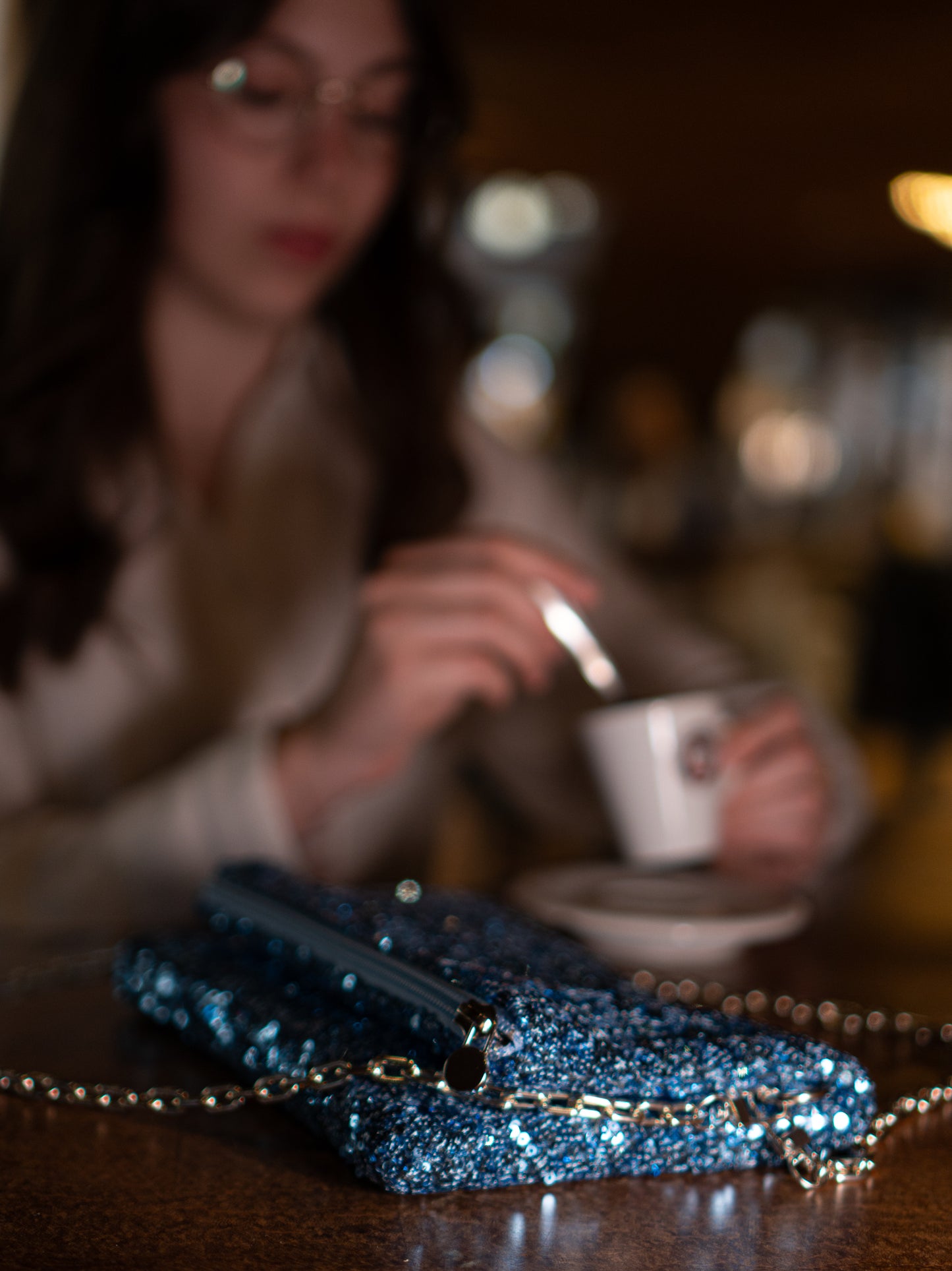 Zippy paillettes azzurre