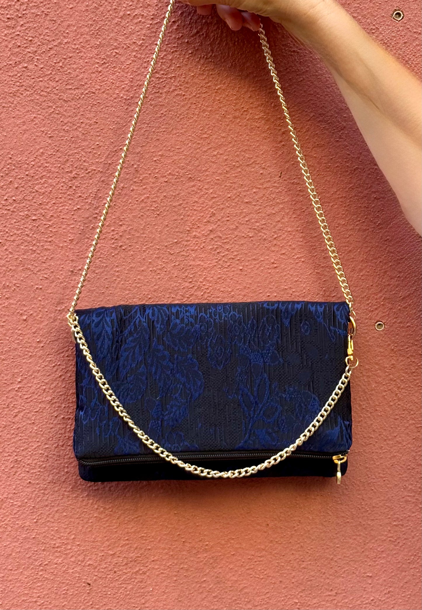 Zippy jacquard nero e blu