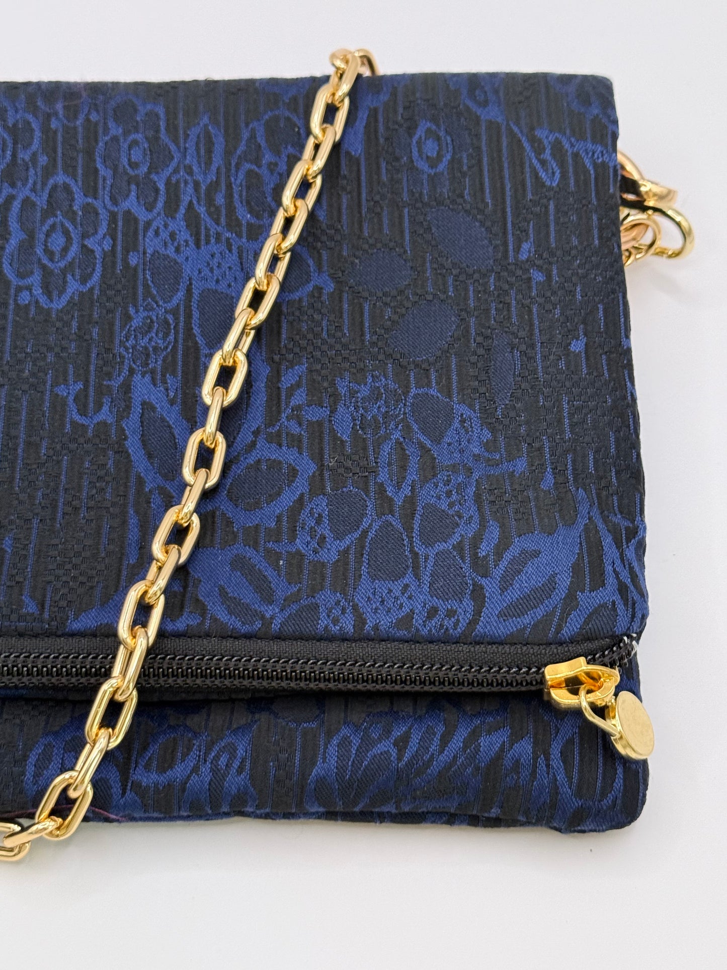 Zippy jacquard nero e blu