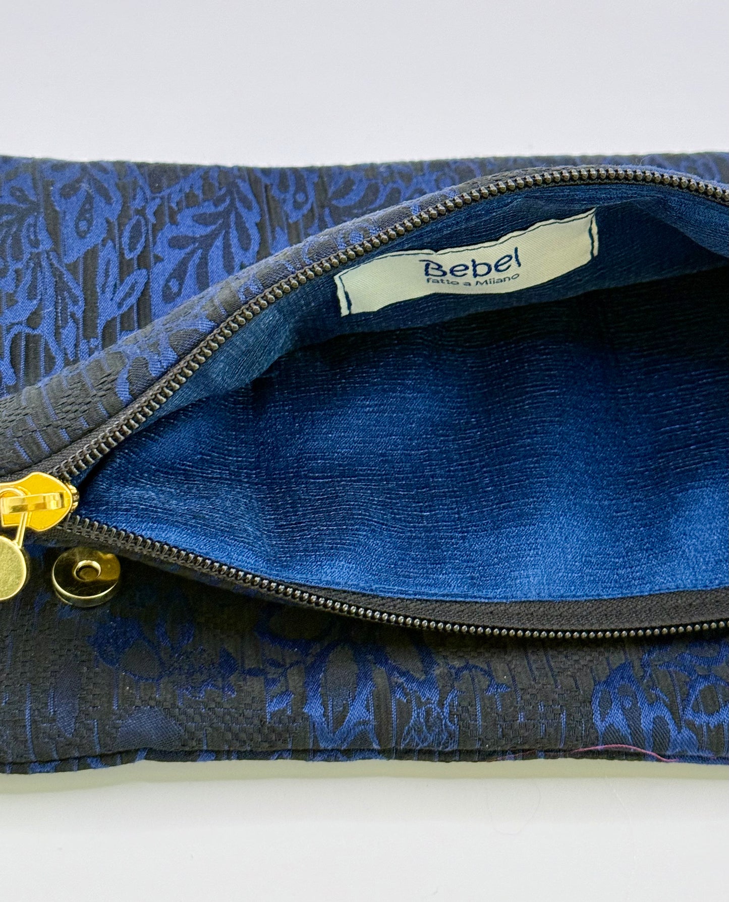 Zippy jacquard nero e blu