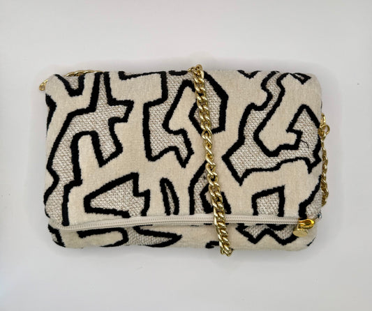 Zippy Jacquard velluto bianca e nera