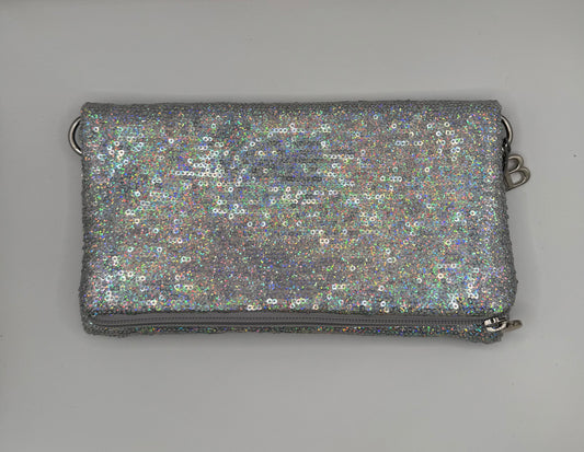 Zippy paillettes argento