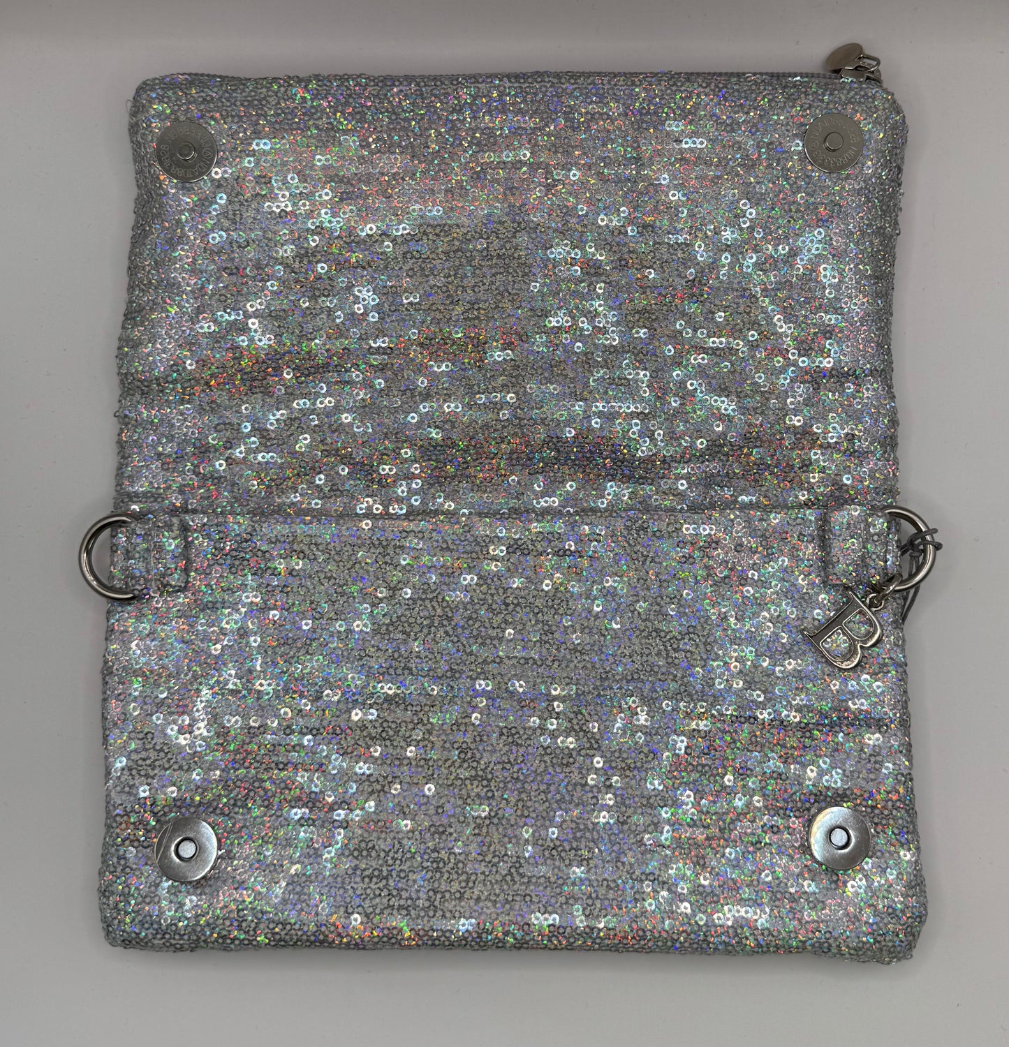 Zippy paillettes argento