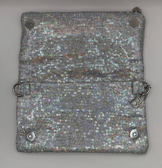 Zippy paillettes argento