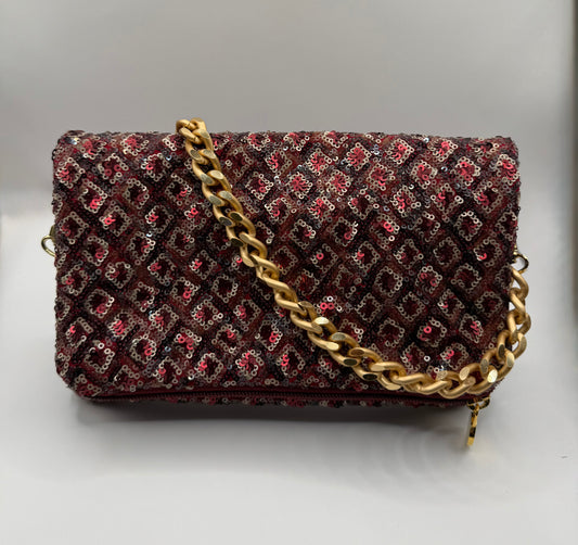 Zippy paillettes amaranto