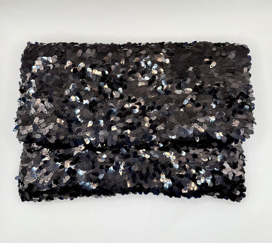 Clutch paillettes nere