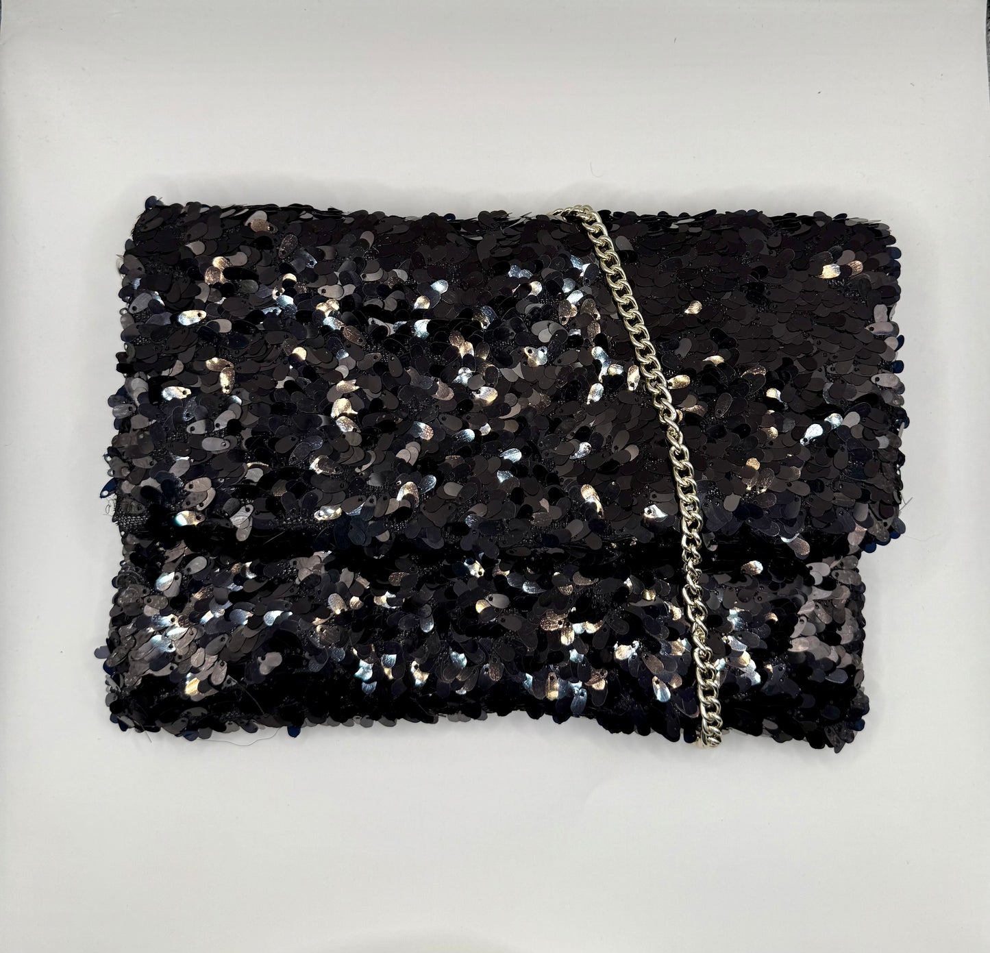 Clutch paillettes nere