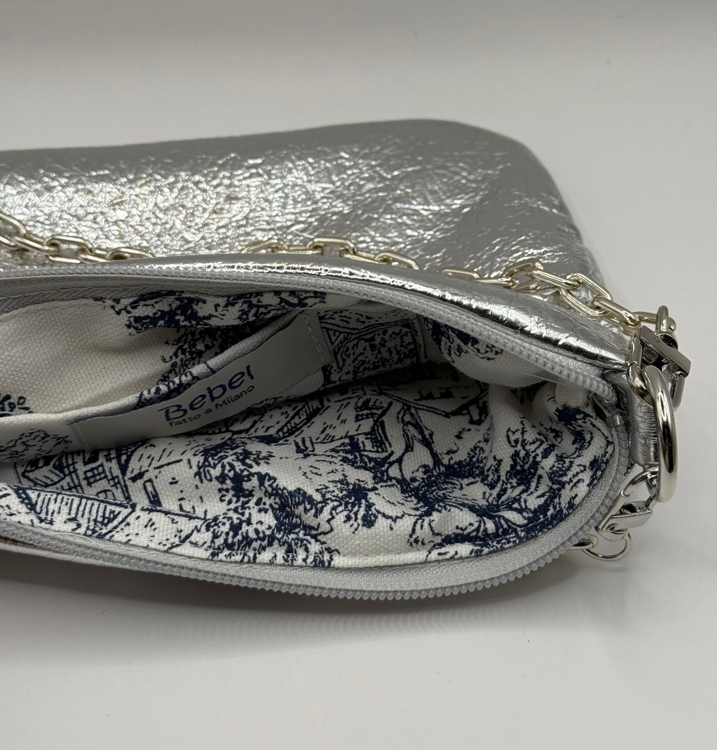 La Poshetta Mini pelle sintetica argento