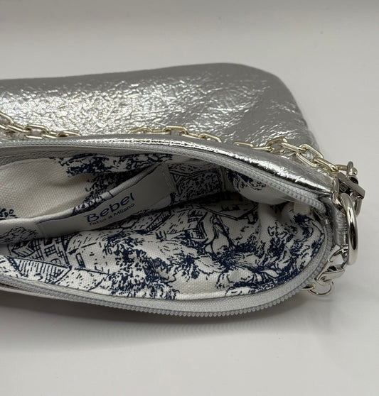 La Poshetta Mini pelle sintetica argento