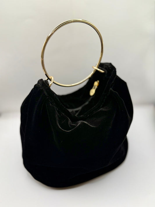 Bond velluto nero - Manico cerchio