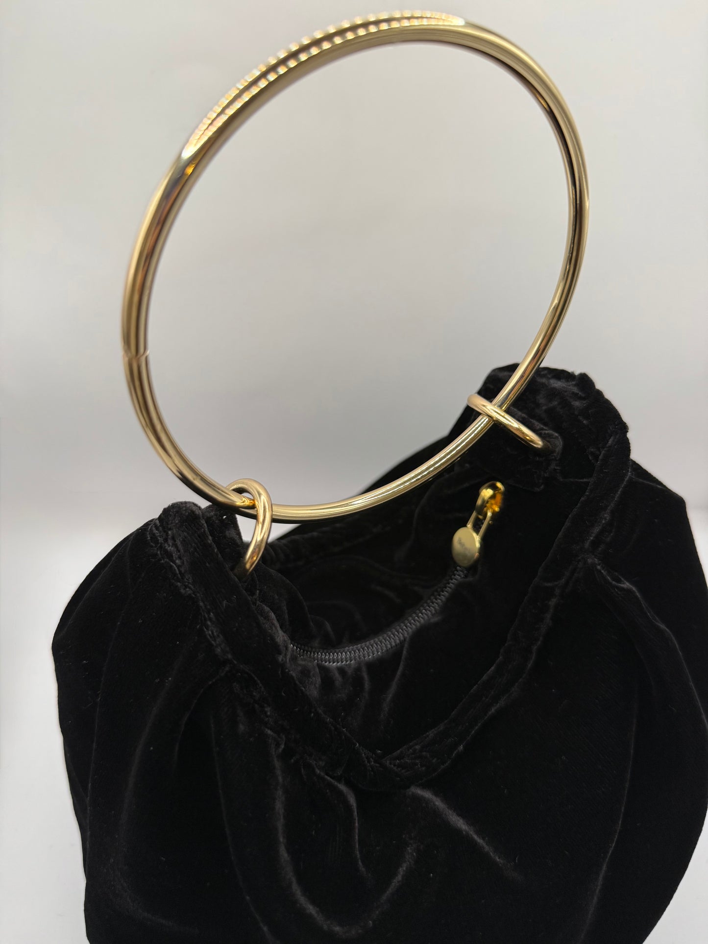 Bond velluto nero - Manico cerchio