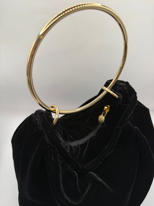 Bond velluto nero - Manico cerchio