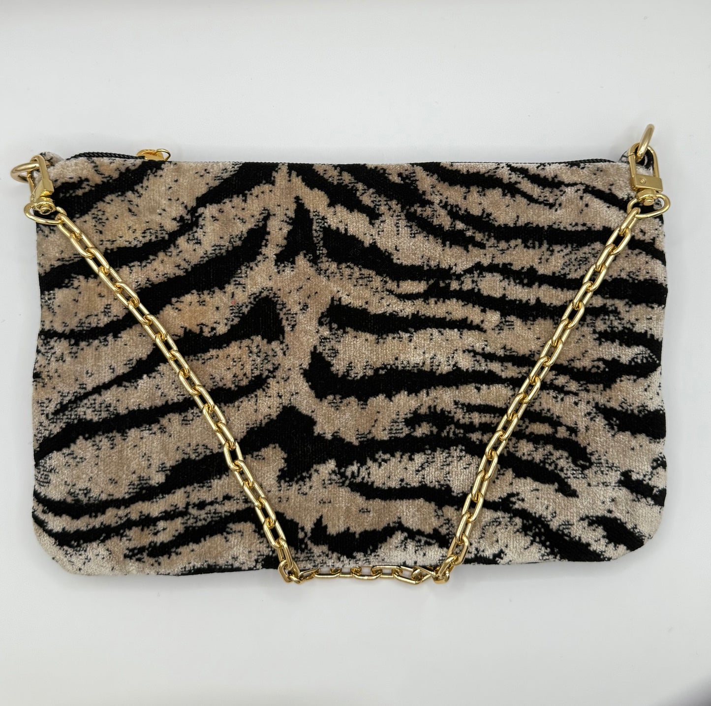 La Poshetta in velluto Jacquard animalier - Retro in velluto nero