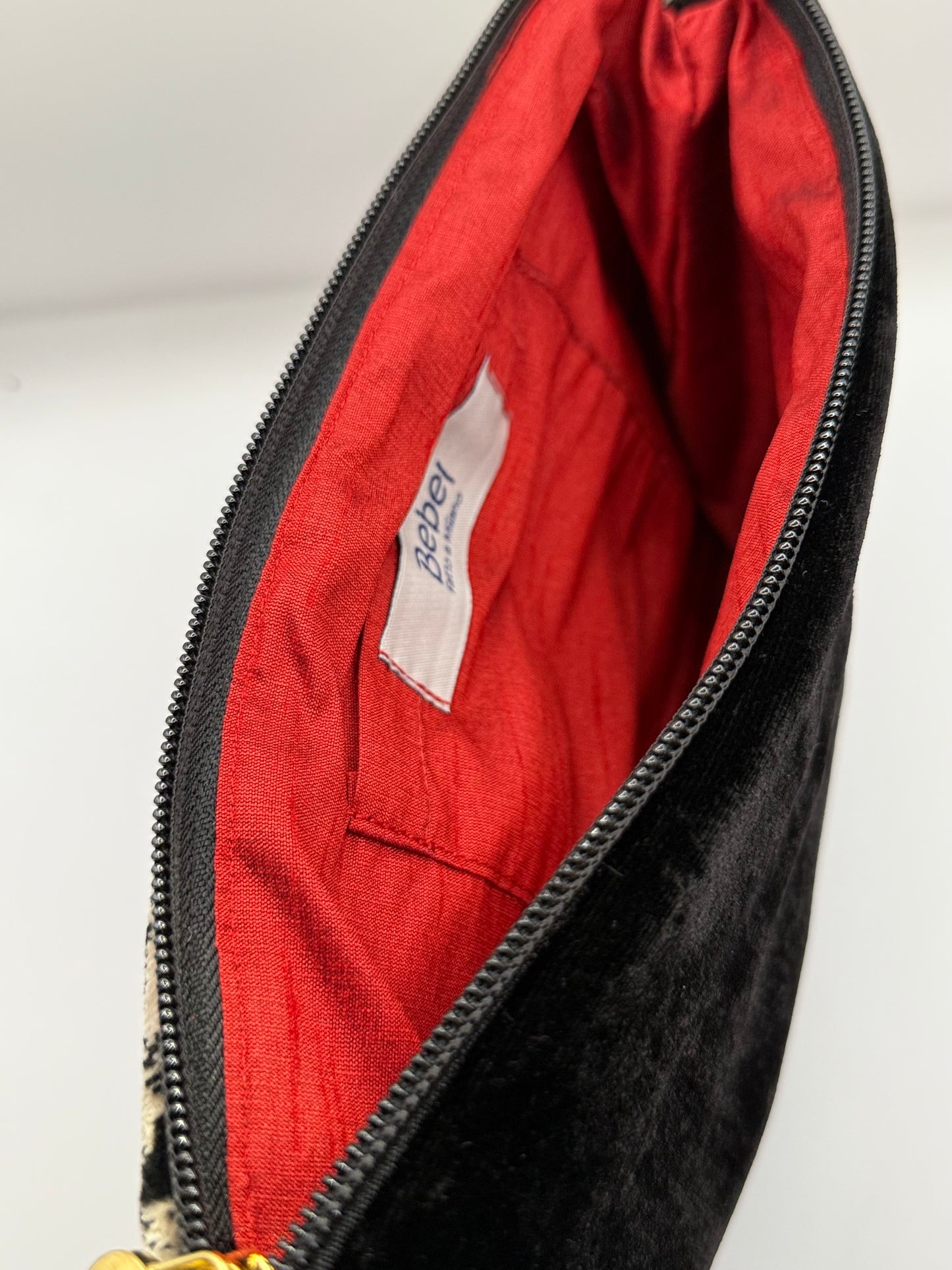 La Poshetta in velluto Jacquard animalier - Retro in velluto nero