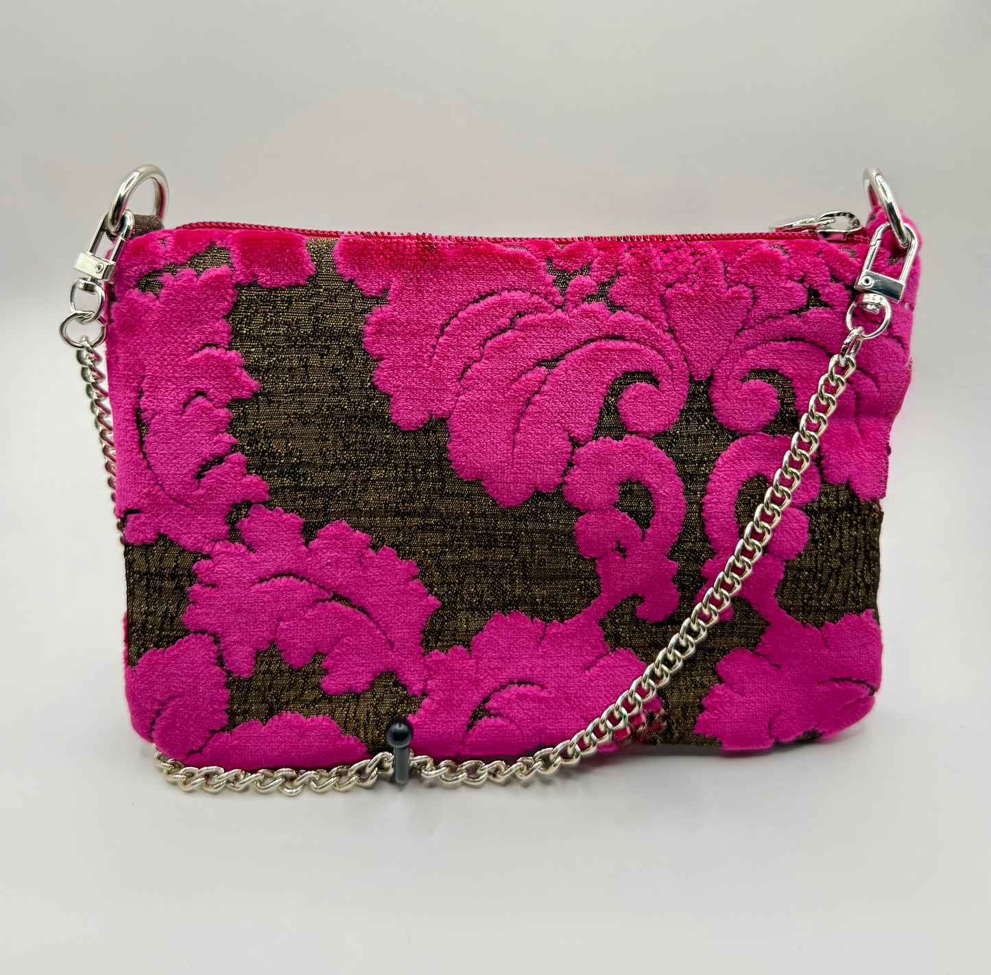 La Poshetta Mini Jacquard a fiori ciclamino