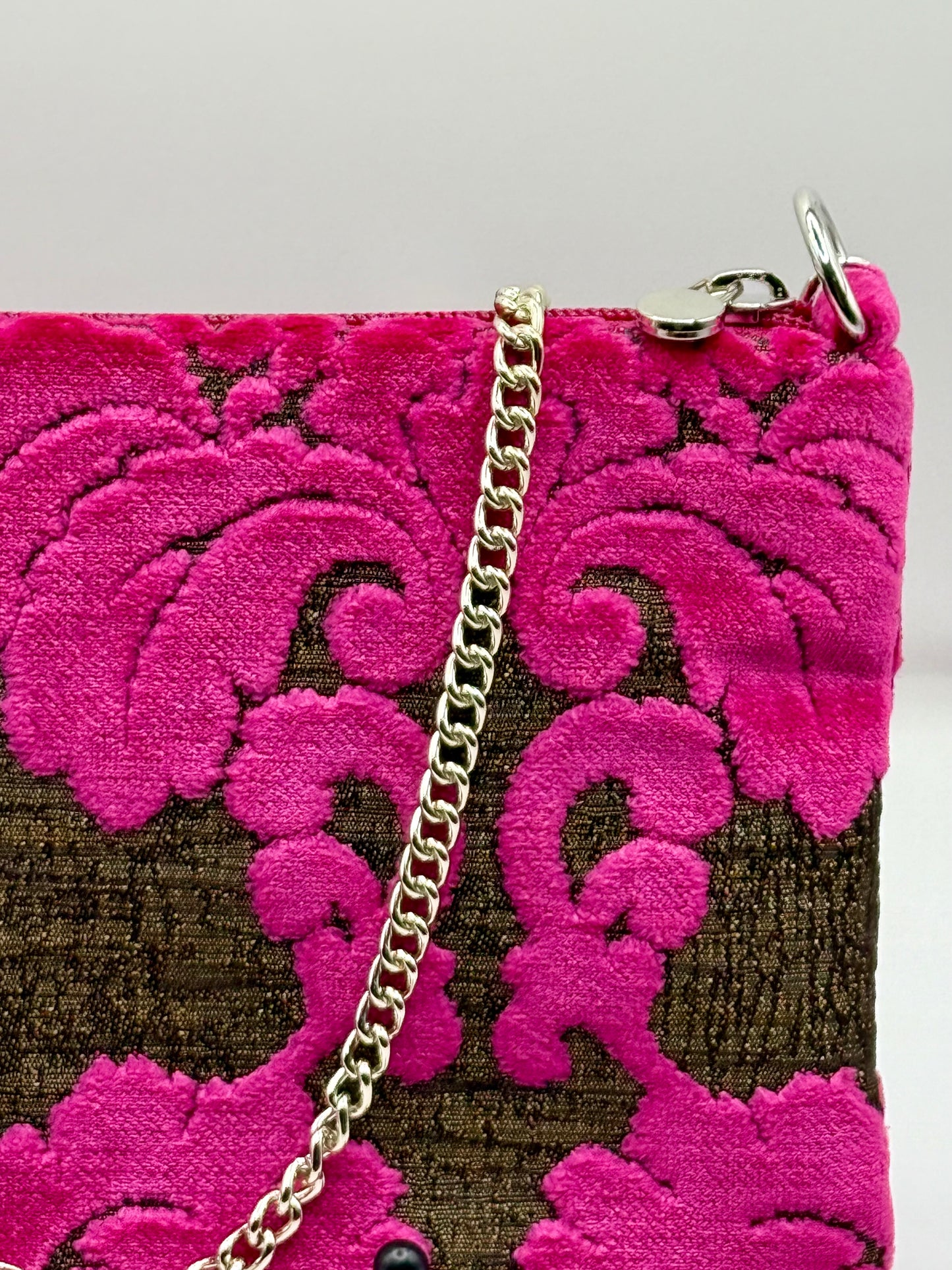 La Poshetta Mini Jacquard a fiori ciclamino