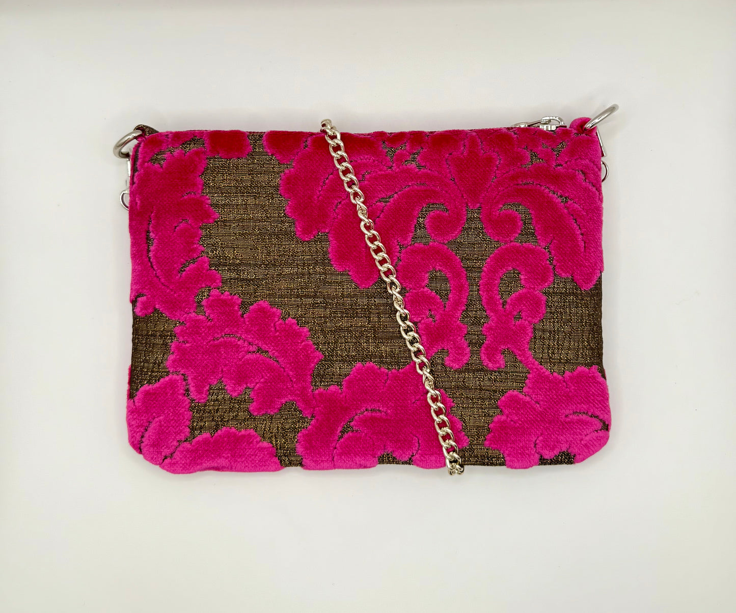 La Poshetta Mini Jacquard a fiori ciclamino