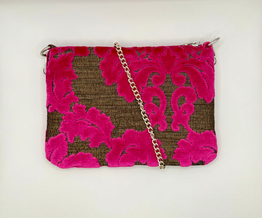 La Poshetta Mini Jacquard a fiori ciclamino