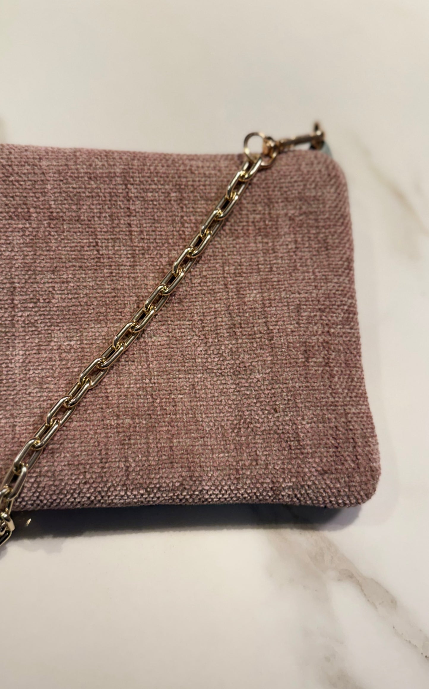 La Poshetta Mini Jacquard verde e rosa fantasia giapponese - Retro velluto rosa