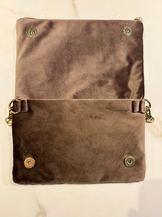 Zippy velluto taupe