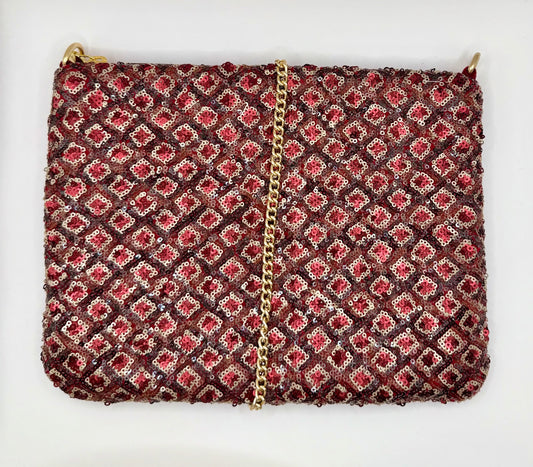 La Poshetta Mini Paillettes amaranto