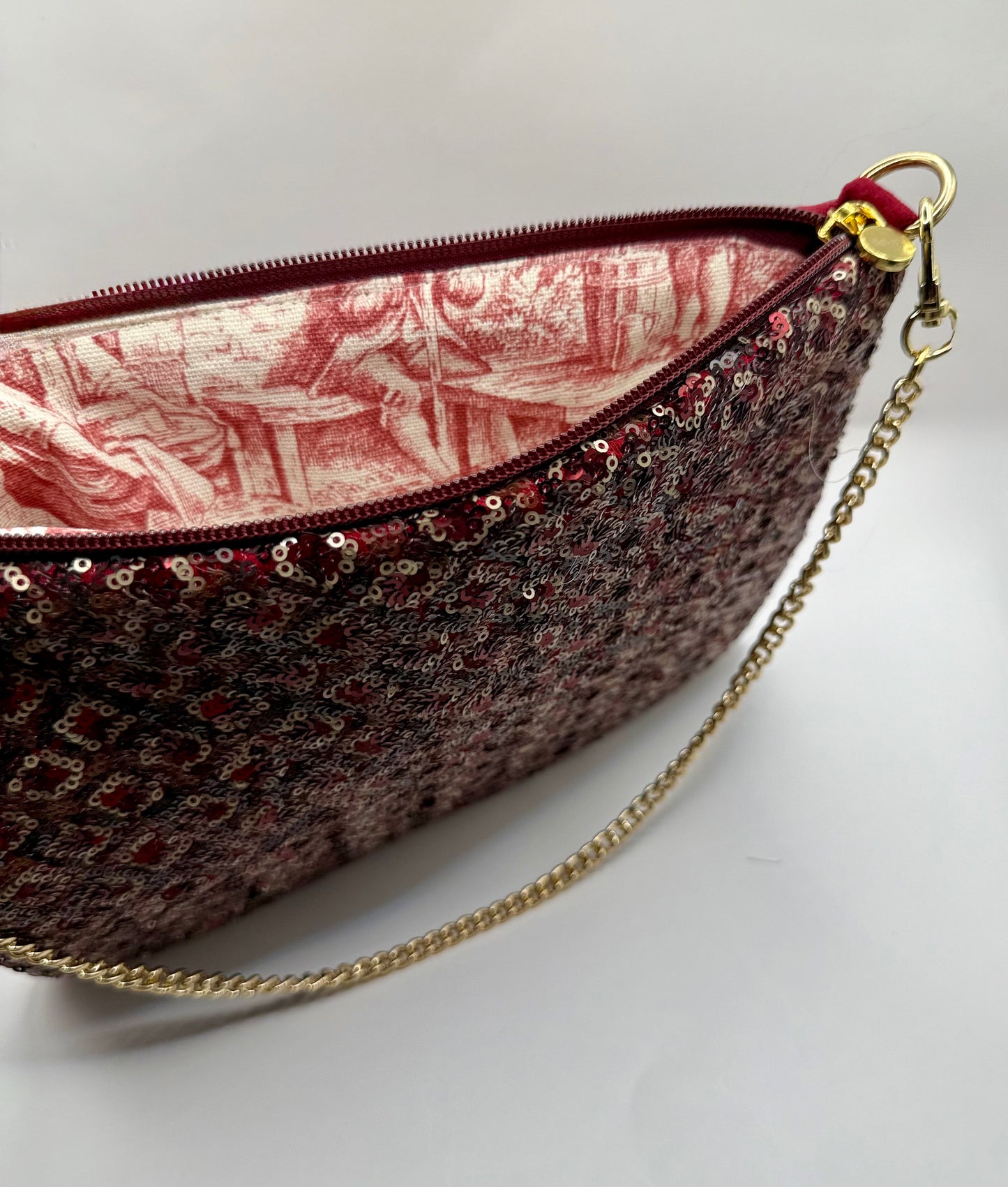 La Poshetta Mini Paillettes amaranto