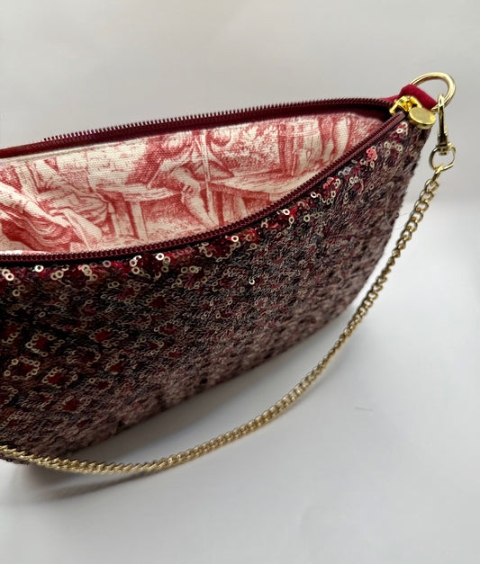 La Poshetta Mini Paillettes amaranto