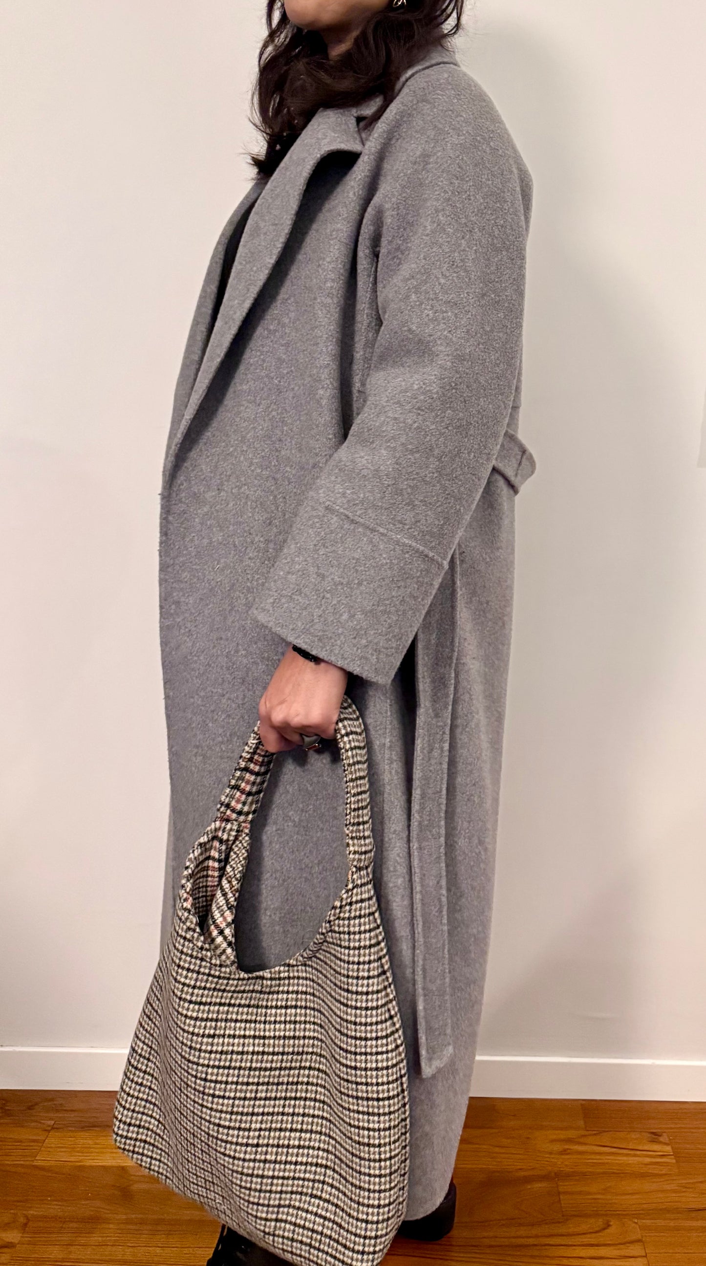 Angie Bag Pied de Poule tortora e nero