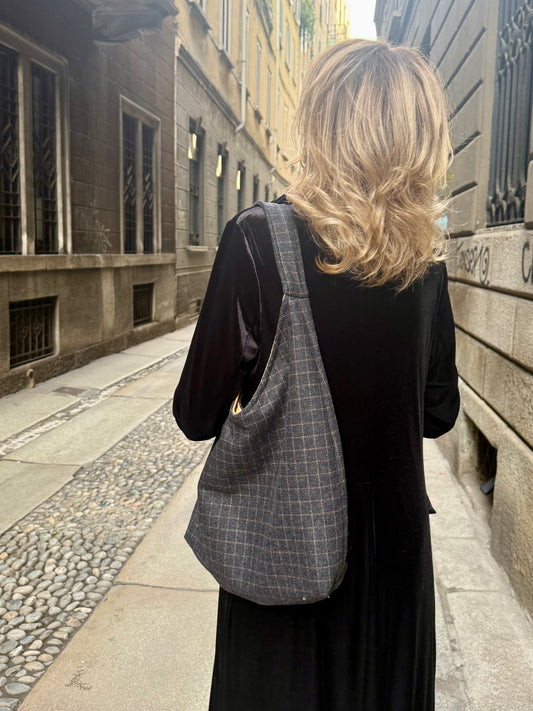Angie Bag In Tweed grigio scuro