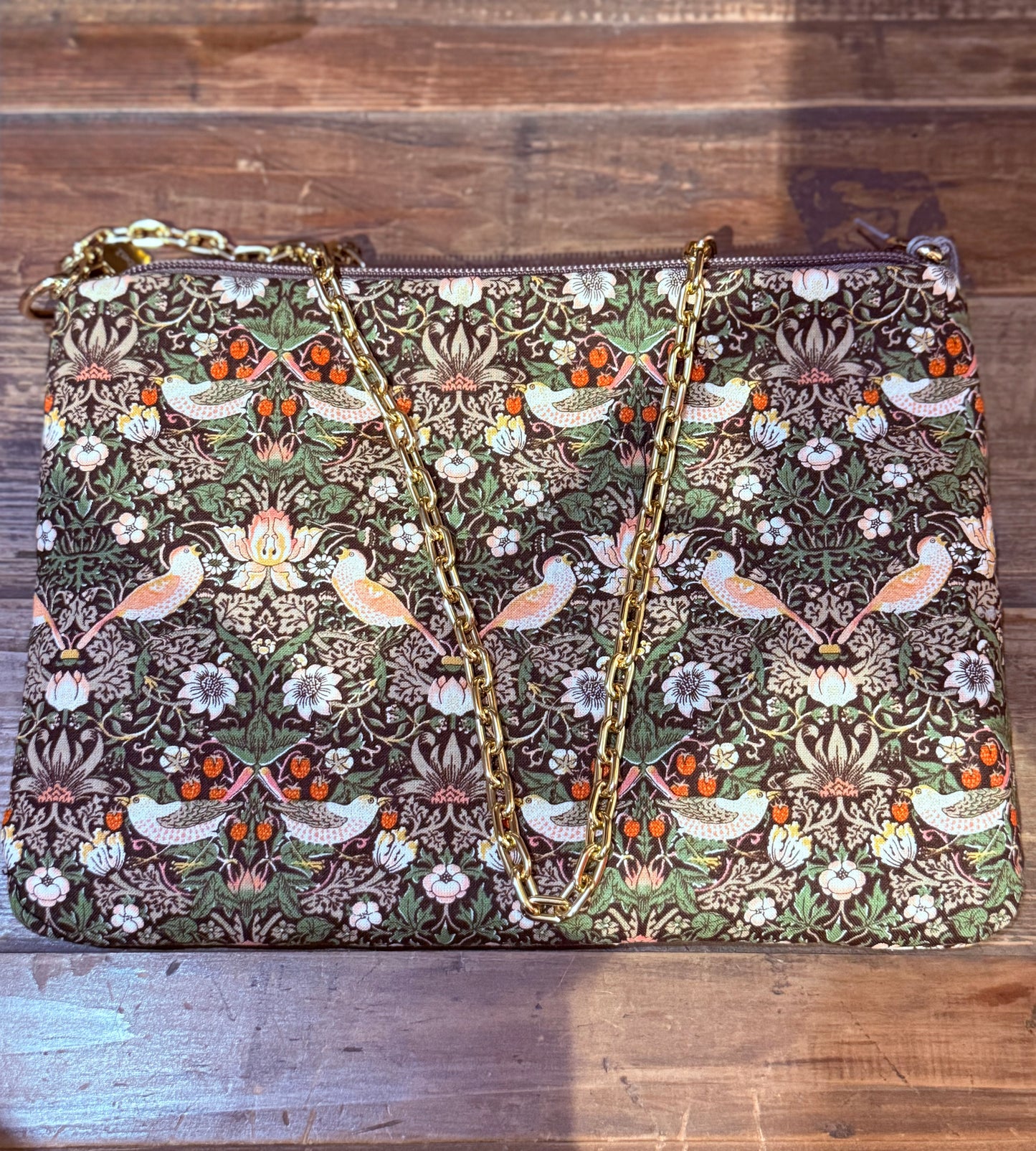 La Poshetta verde tessuto made in Japan - collezione “Best of Morris”