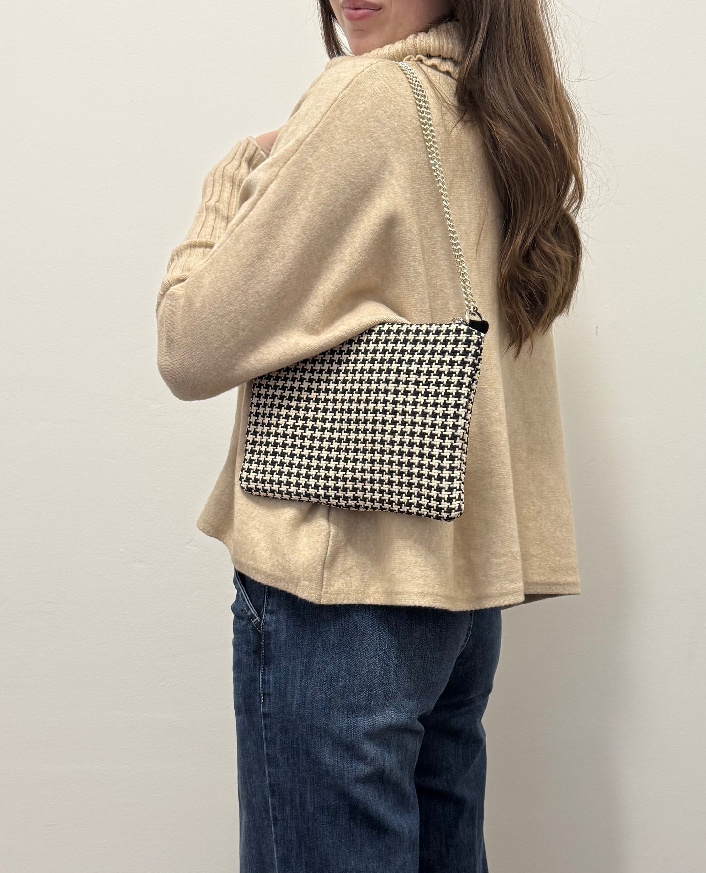 La Poshetta Pied de Poule panna e nero