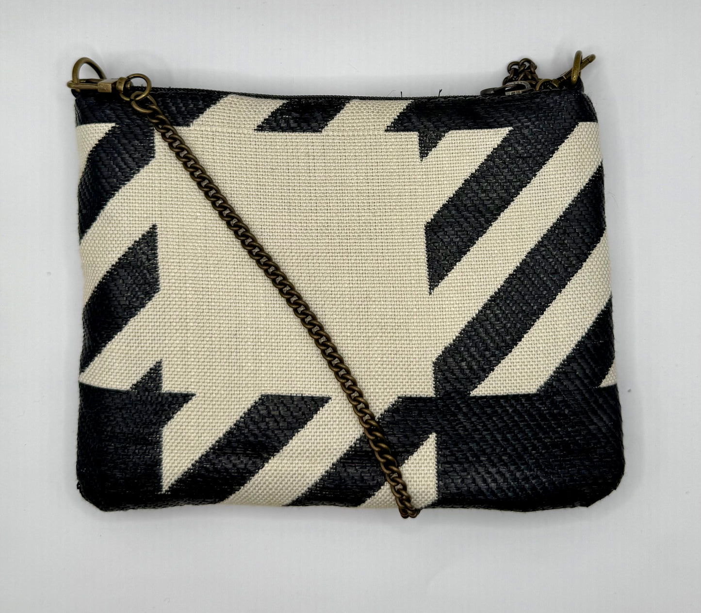 La Poshetta Jacquard a motivo geometrico panna e nero