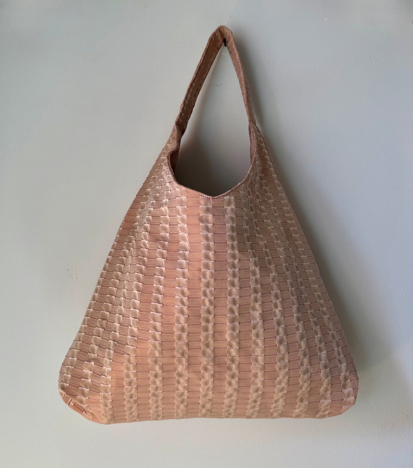 Angie Bag Shantung rosa cipria - Interno velluto rosa cipria