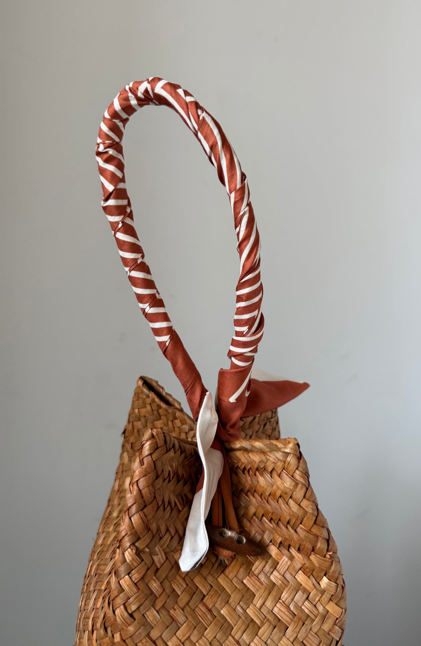 Sandy Bag - Twilly mattone a righe - Personalizzabile con le iniziali
