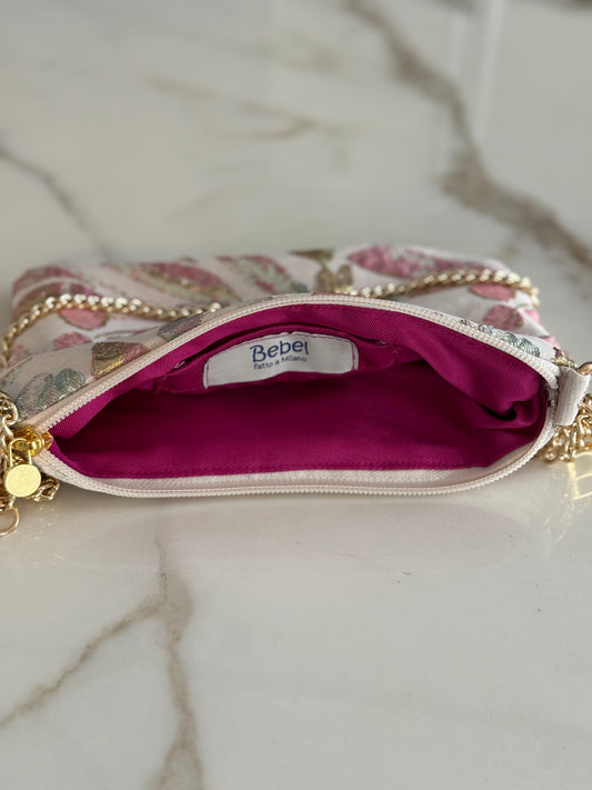La Poshetta Mini jacquard fiori rosa