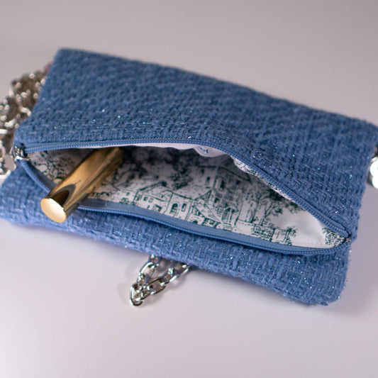 Zippy bouclé azzurro