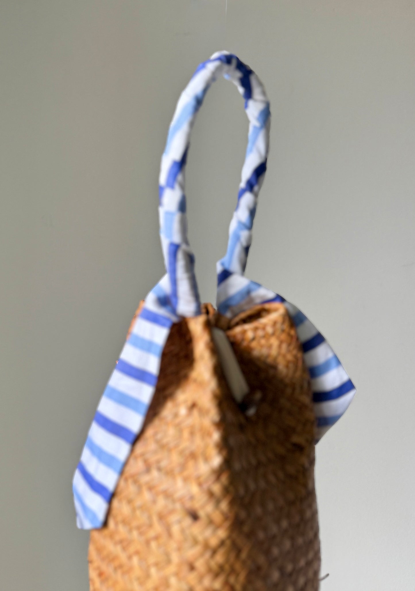 Sandy Bag - Twilly righe blu e azzurre - Personalizzabile con le iniziali