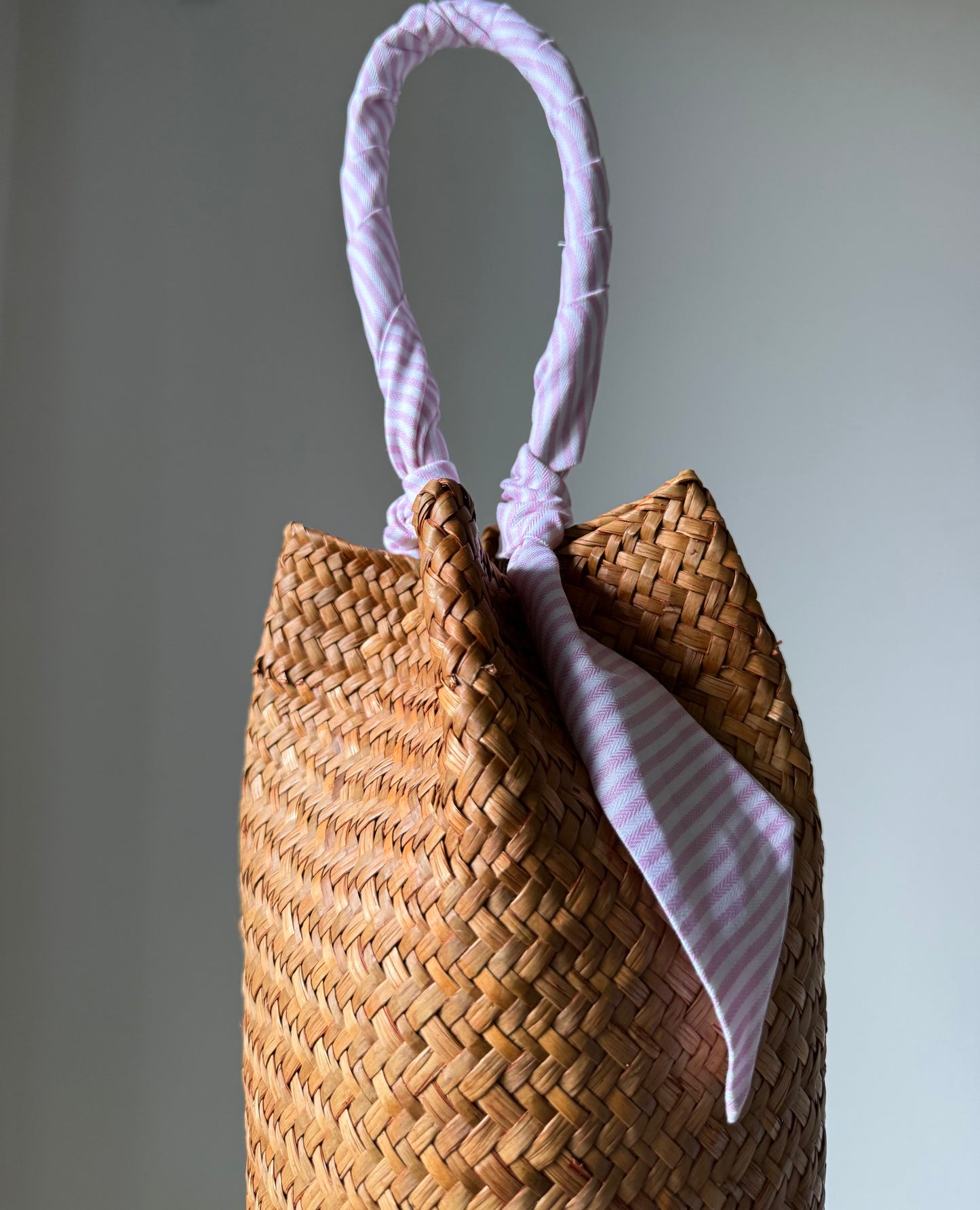 Sandy Bag - Twilly a righe rosa - Personalizzabile con le iniziali
