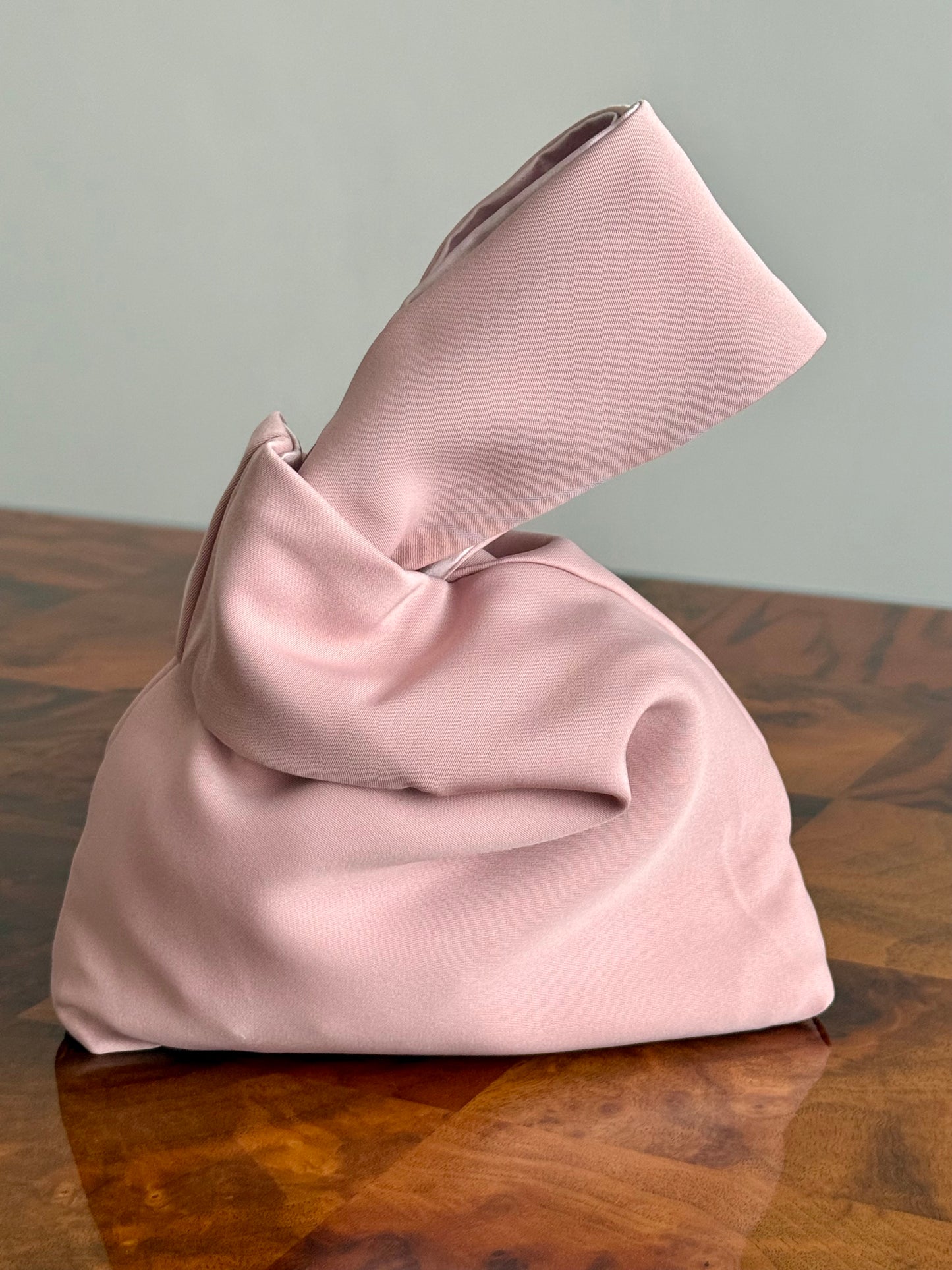 Bond in seta reversibile rosa antico e rosa cipria