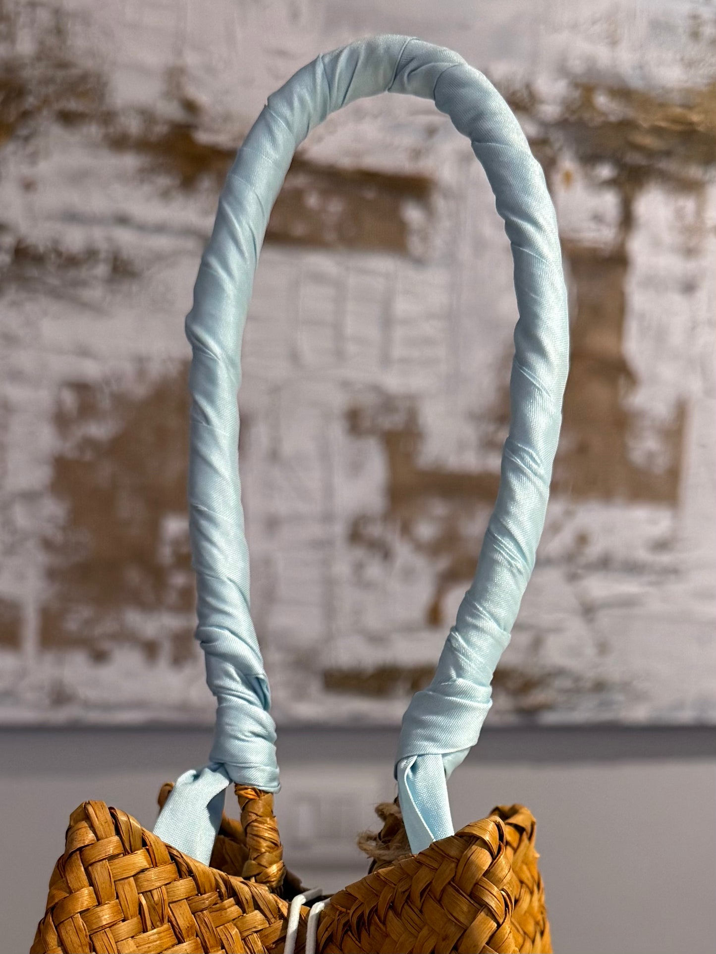 Sandy Bag - Twilly azzurro - Personalizzabile con le iniziali