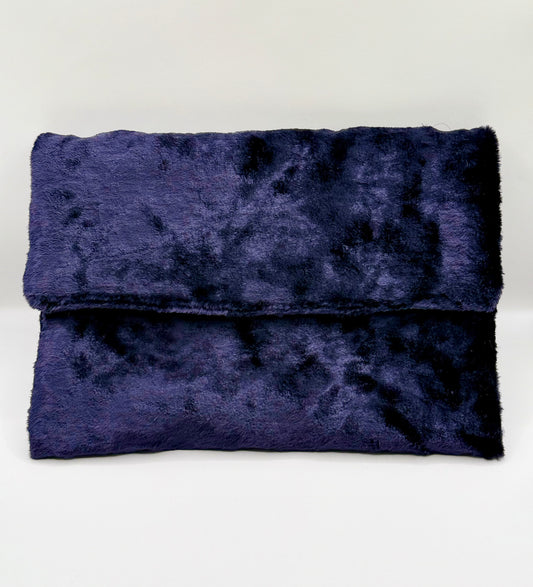 Clutch in velluto viola